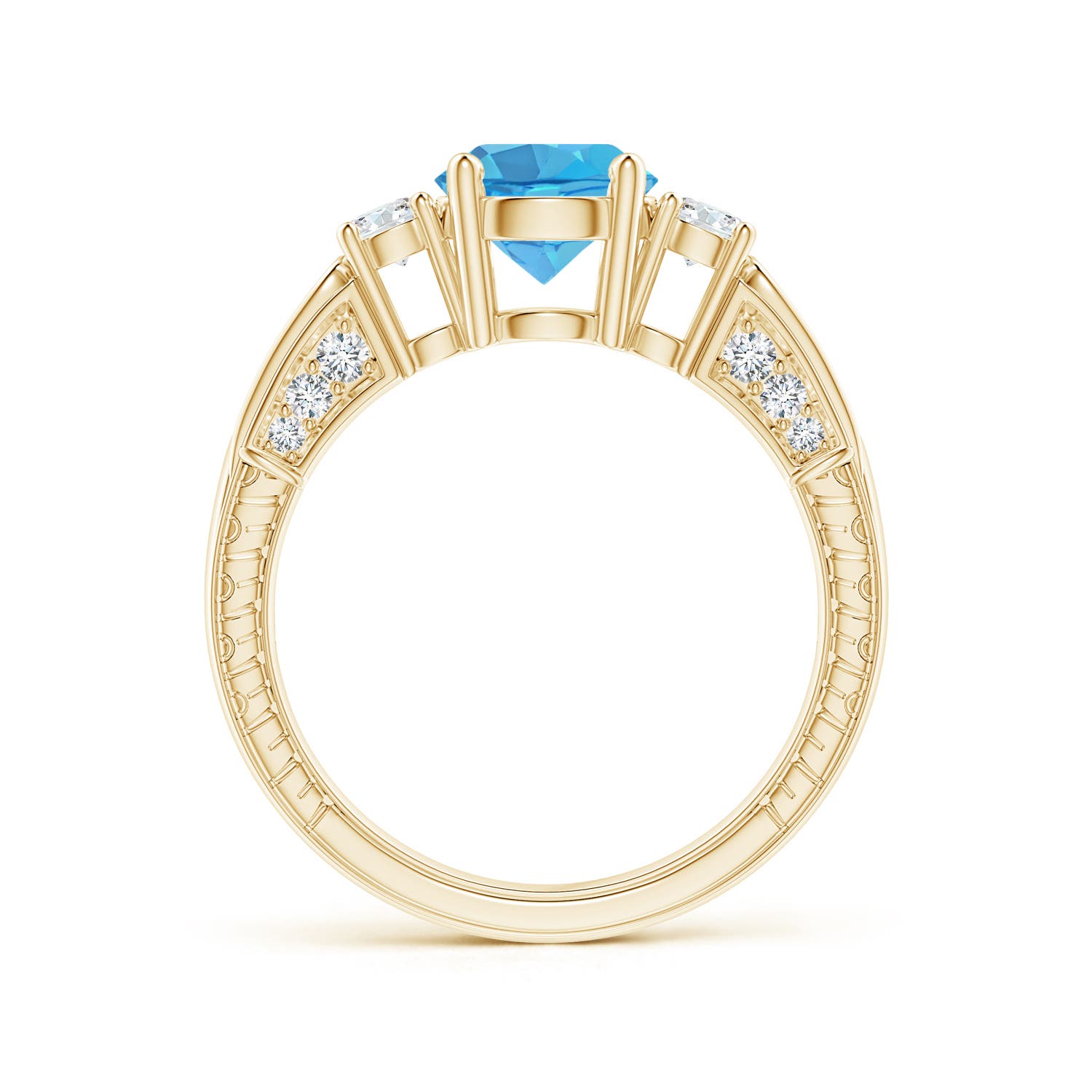 AA - Swiss Blue Topaz / 2.01 CT / 14 KT Yellow Gold