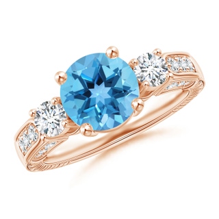 Round AA Swiss Blue Topaz