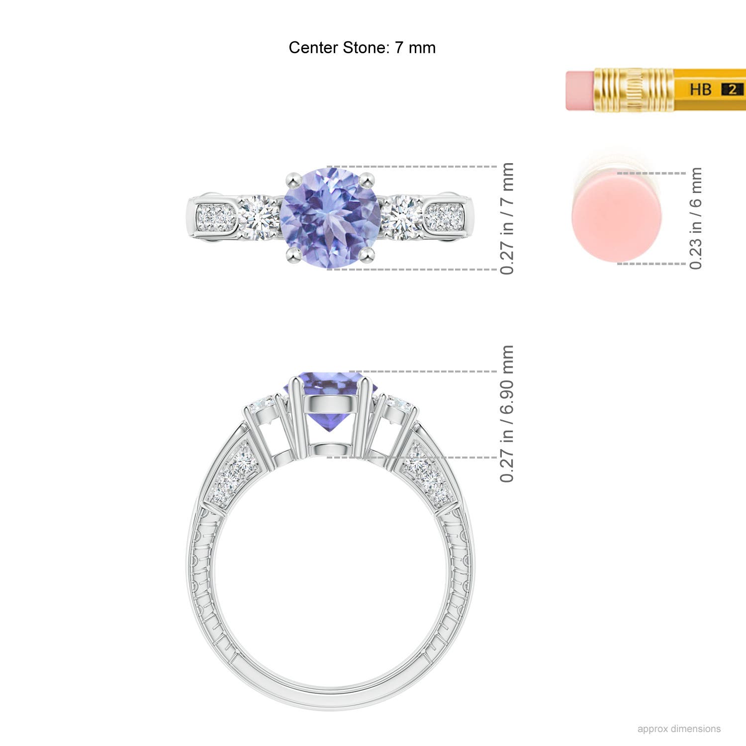 A - Tanzanite / 1.91 CT / 14 KT White Gold