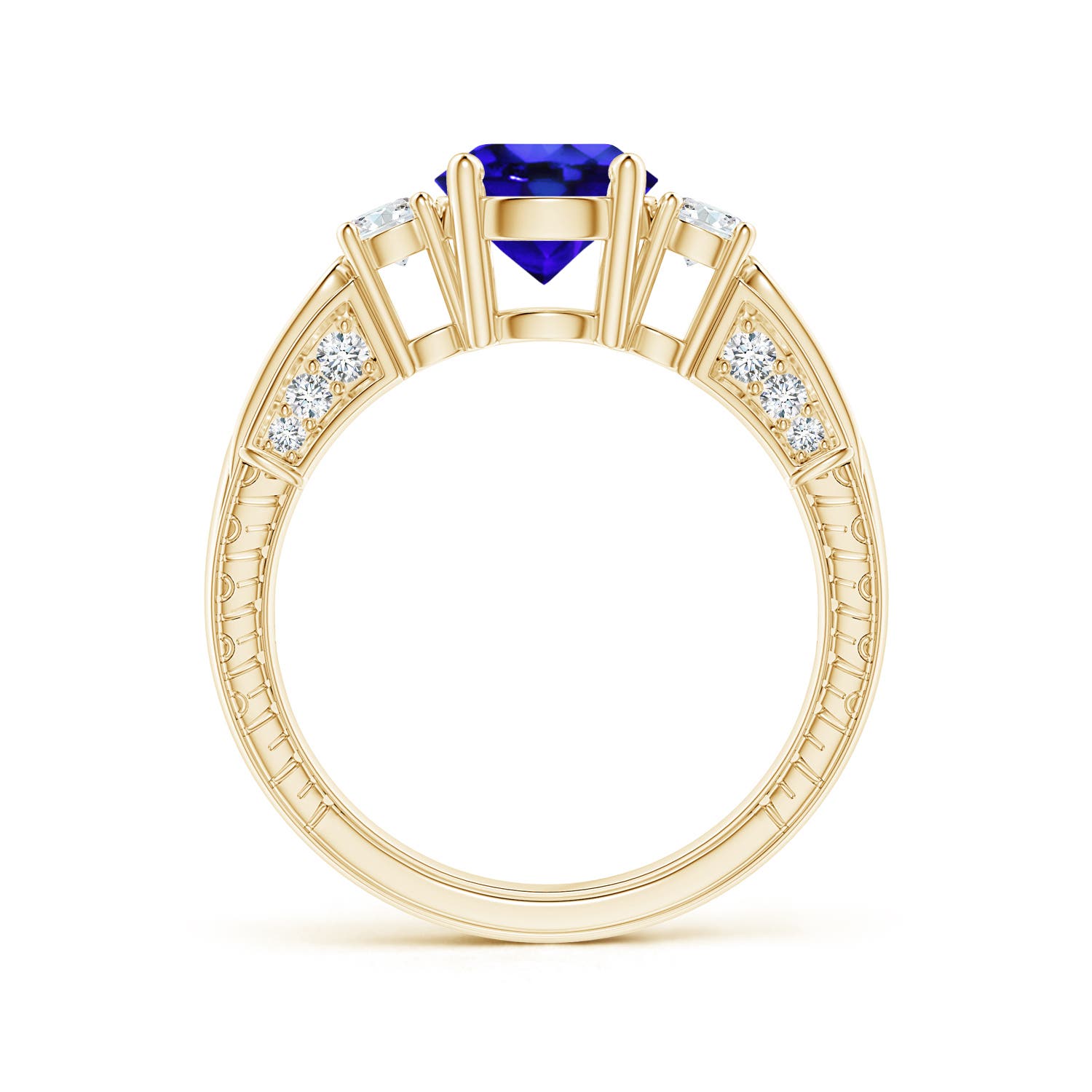 AAA - Tanzanite / 1.91 CT / 14 KT Yellow Gold