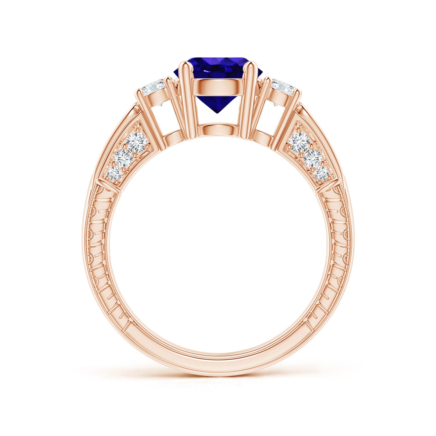 AAAA - Tanzanite / 1.91 CT / 14 KT Rose Gold