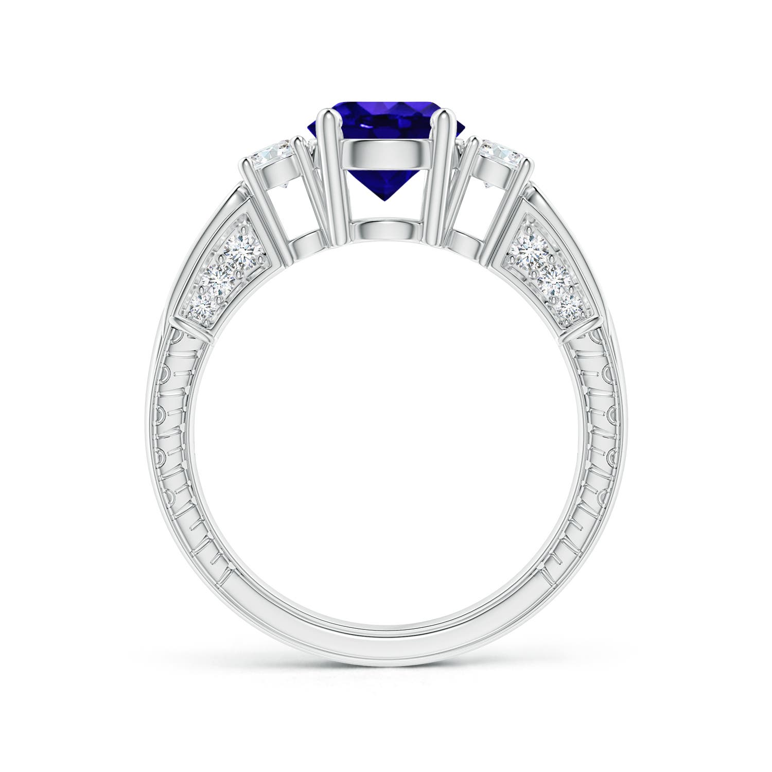 AAAA - Tanzanite / 1.91 CT / 14 KT White Gold