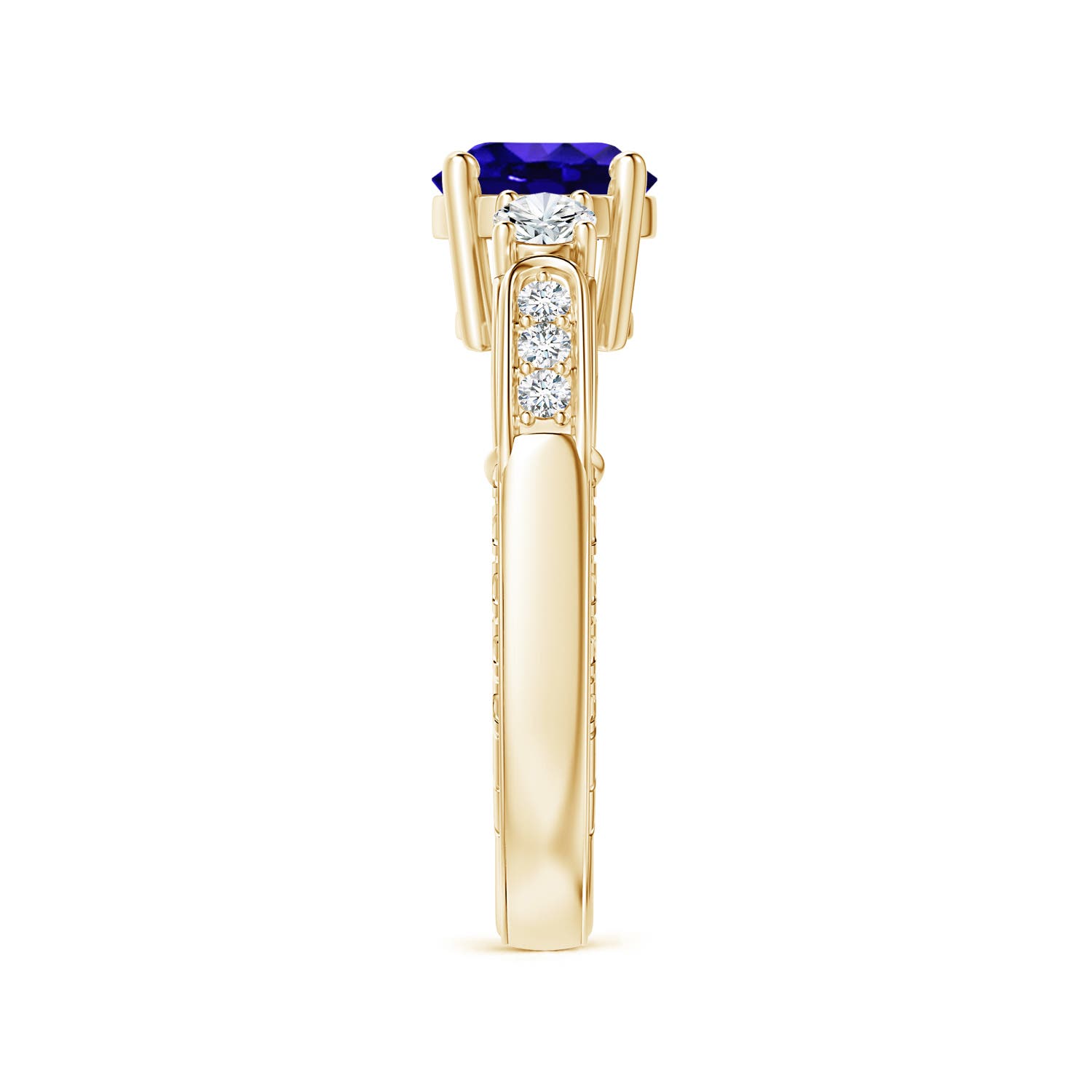 AAAA - Tanzanite / 1.91 CT / 14 KT Yellow Gold