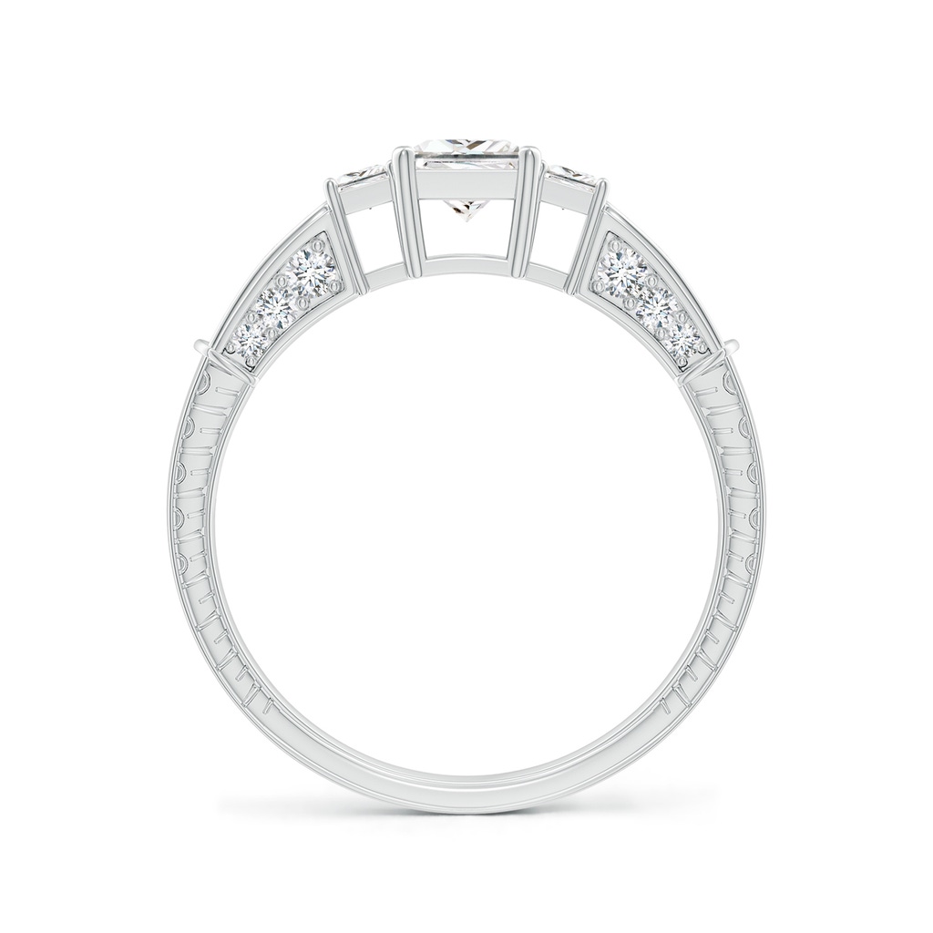 4.5mm GVS2 Princess-Cut Diamond Three Stone Ring in White Gold - side_1