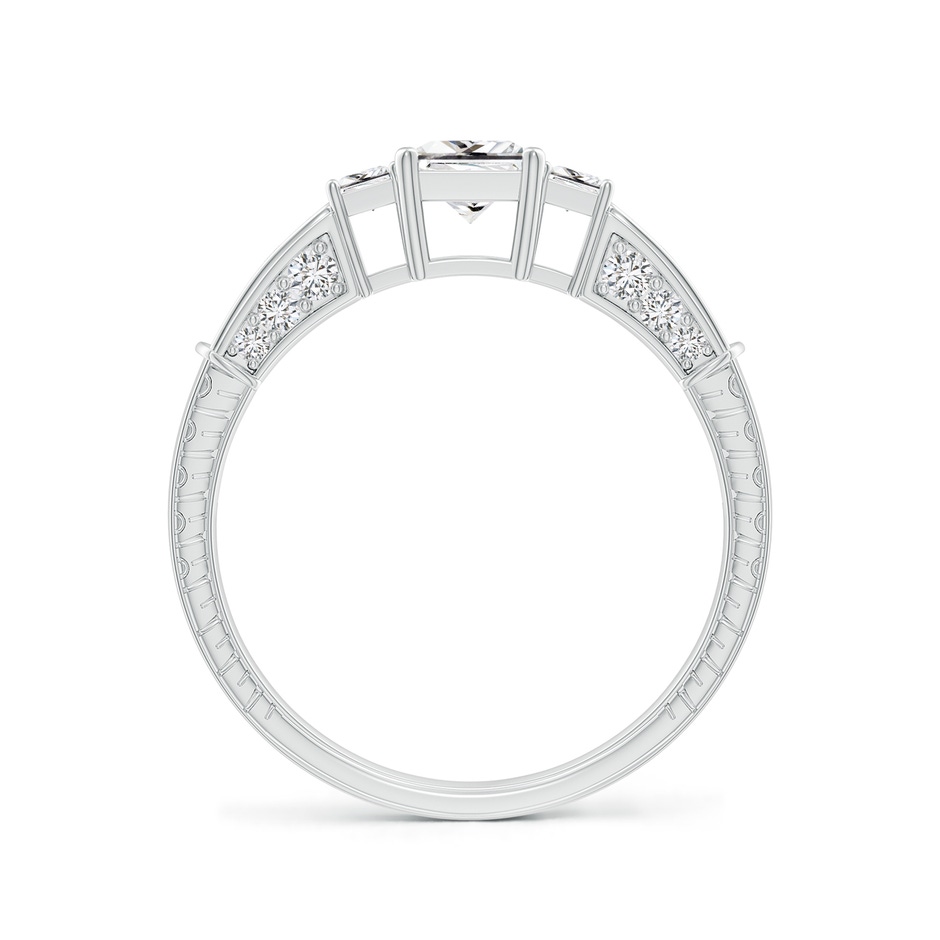 4.5mm HSI2 Princess-Cut Diamond Three Stone Ring in White Gold side-1