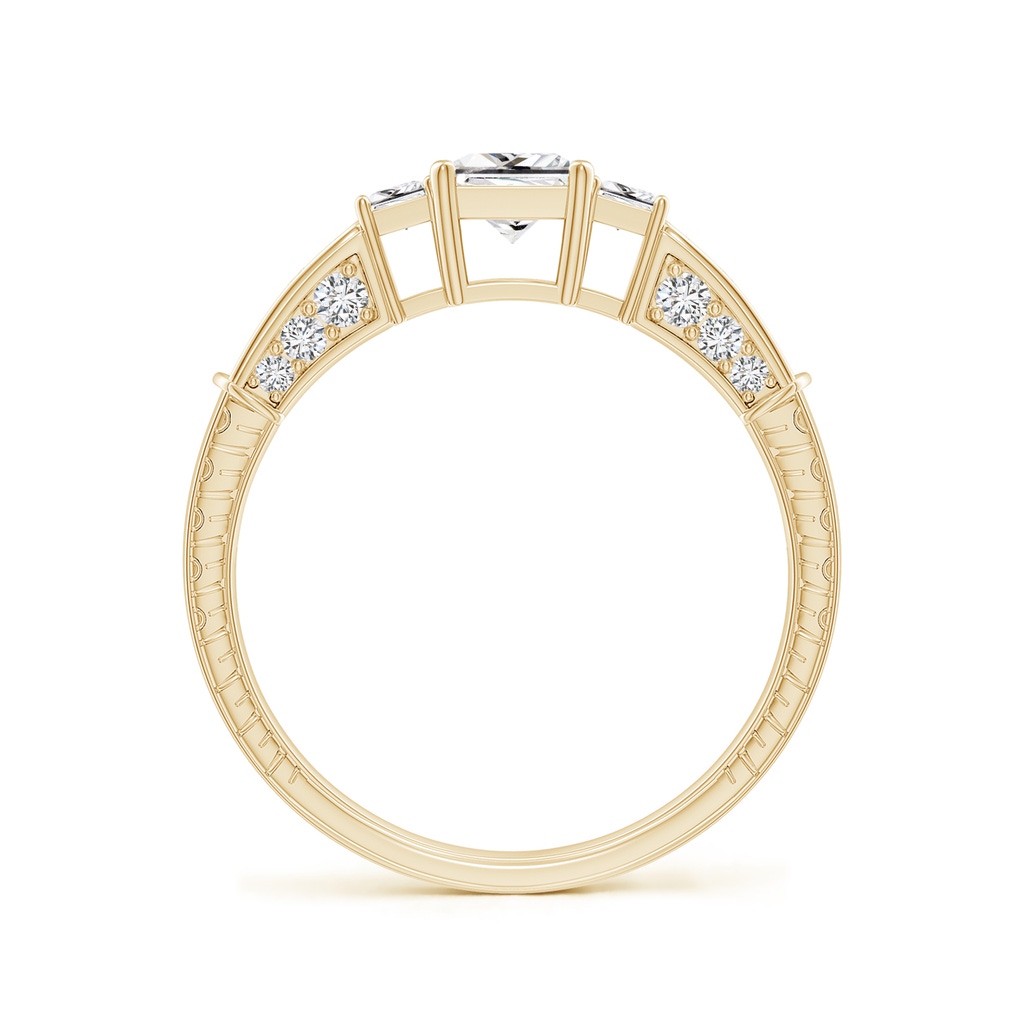 4.5mm HSI2 Princess-Cut Diamond Three Stone Ring in Yellow Gold - side_1