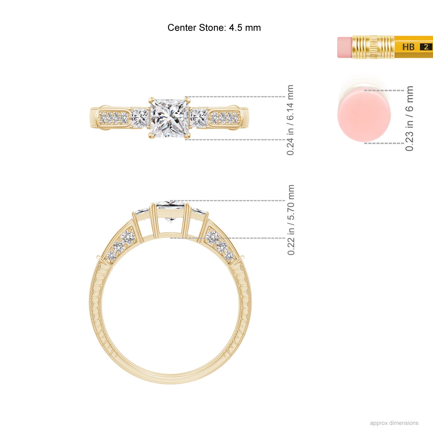 I-J, I1-I2 / 0.96 CT / 14 KT Yellow Gold