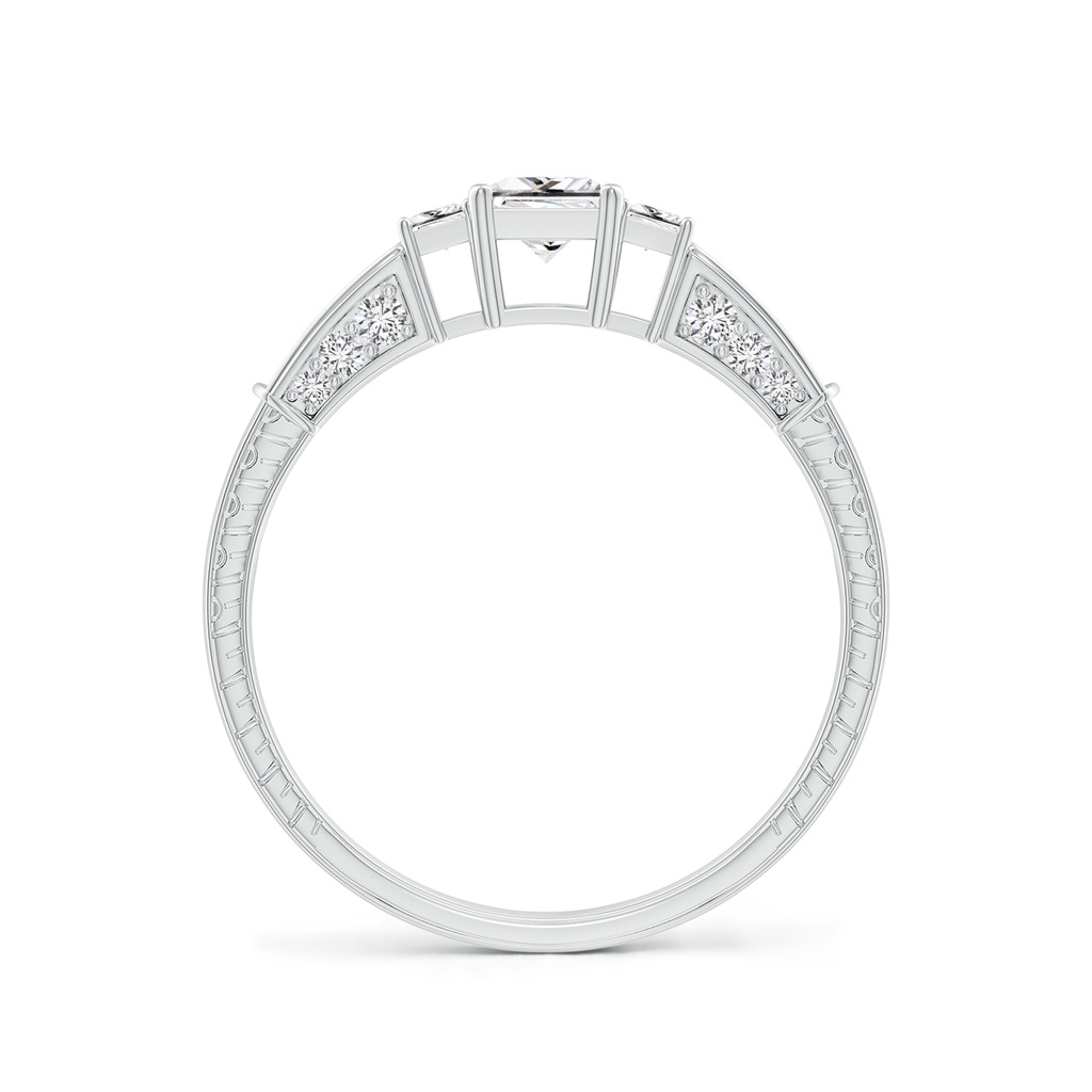 4mm HSI2 Princess-Cut Diamond Three Stone Ring in White Gold - side_1