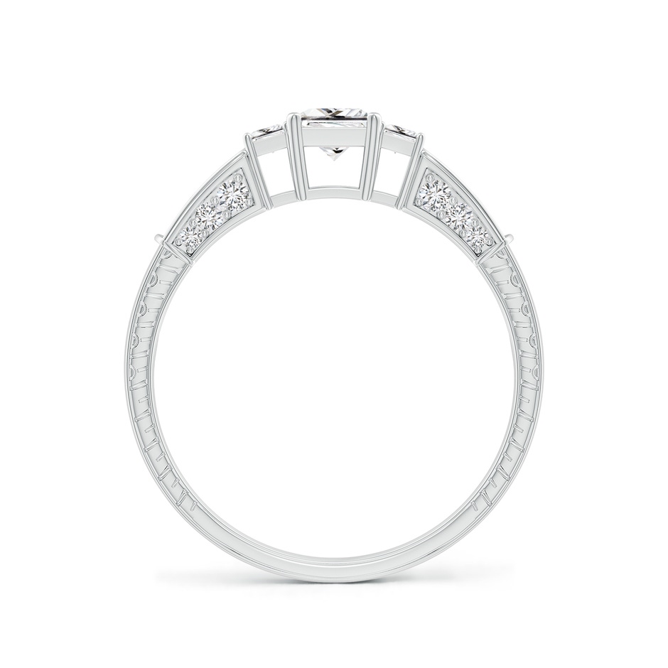 4mm HSI2 Princess-Cut Diamond Three Stone Ring in White Gold side-1