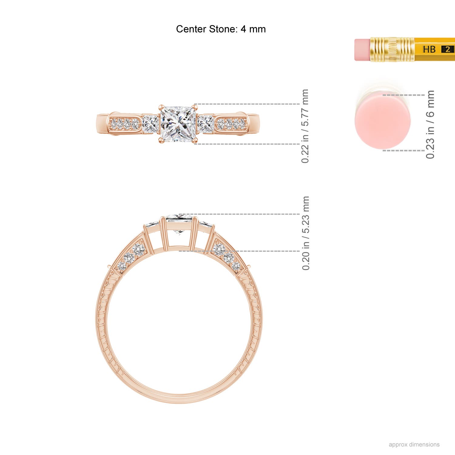 I-J, I1-I2 / 0.68 CT / 14 KT Rose Gold