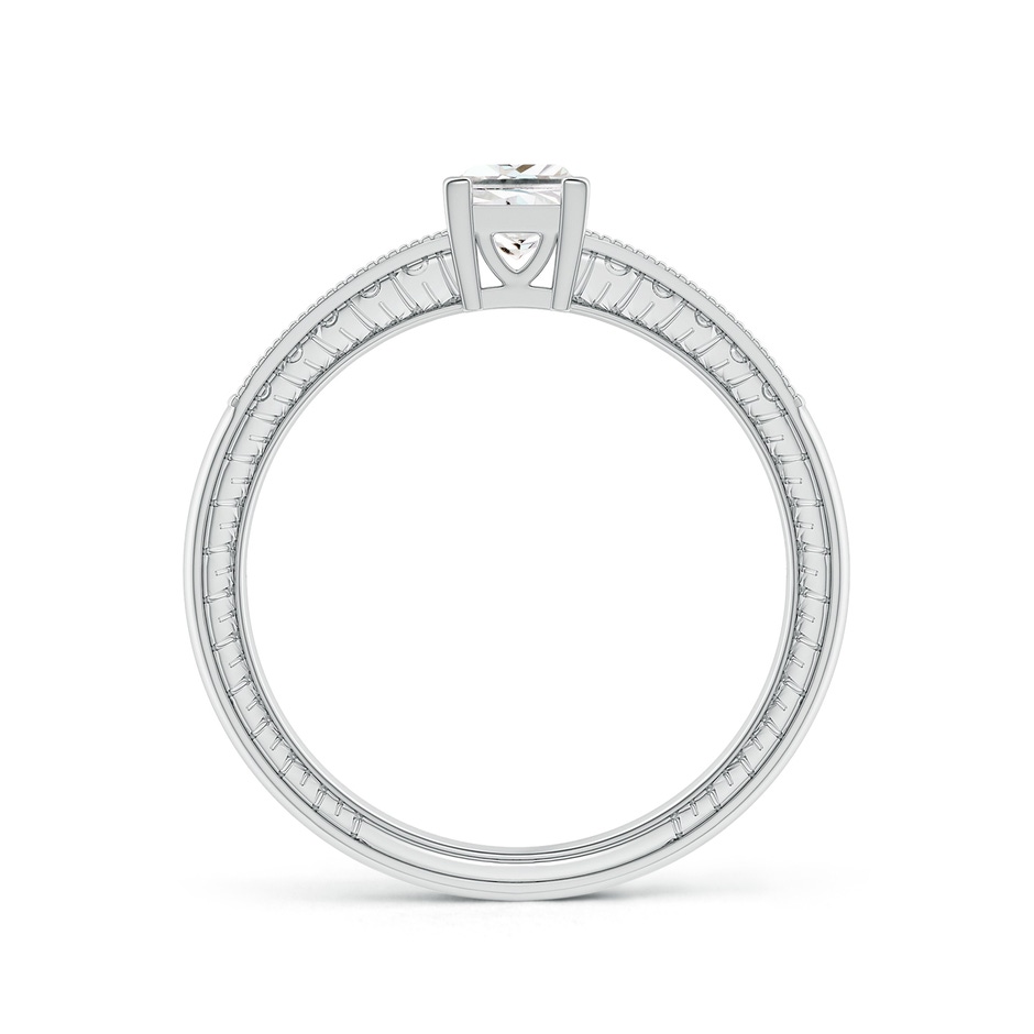 4.2mm GVS2 Princess Cut Diamond Solitaire Ring with Milgrain Detailing in P950 Platinum side 199