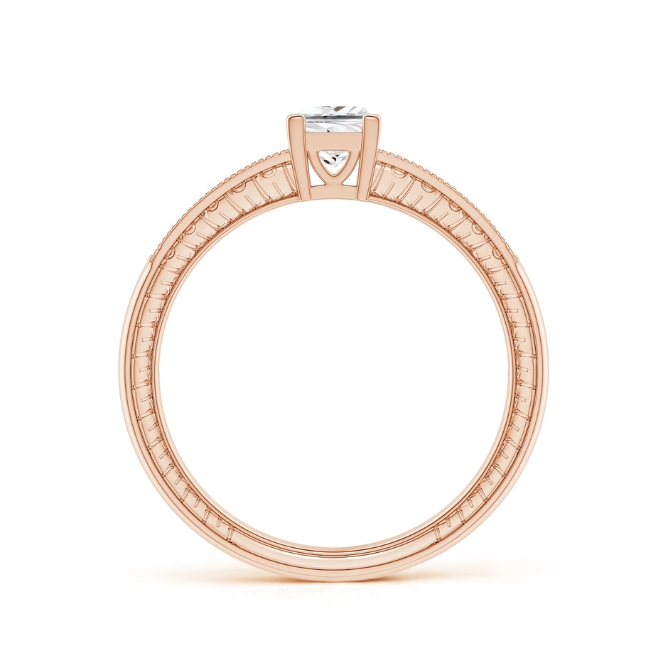 4.2mm GVS2 Princess Cut Diamond Solitaire Ring with Milgrain Detailing in Rose Gold side 199