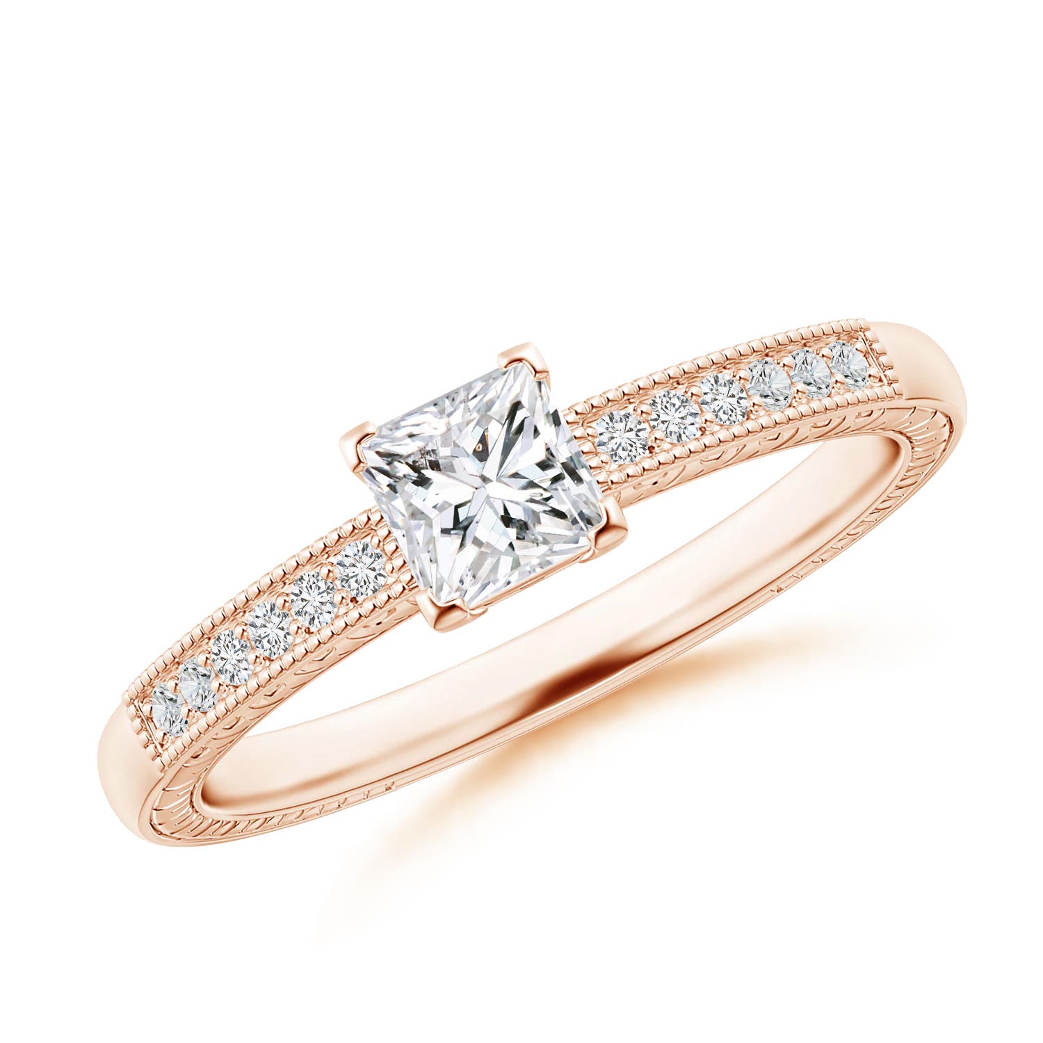 H, SI2 / 0.49 CT / 14 KT Rose Gold