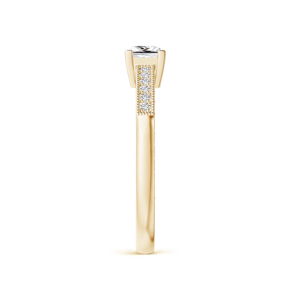 4.2mm HSI2 Princess Cut Diamond Solitaire Ring with Milgrain Detailing in Yellow Gold side 299