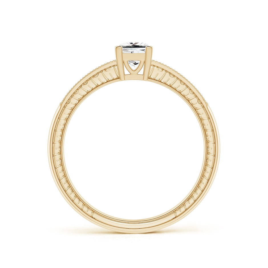 4.2mm IJI1I2 Princess Cut Diamond Solitaire Ring with Milgrain Detailing in Yellow Gold side 199