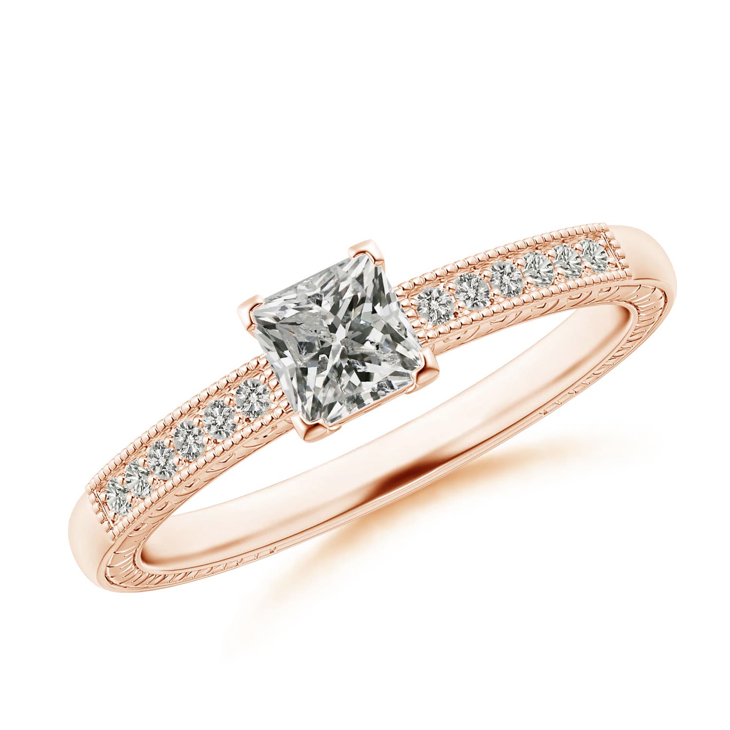 K, I3 / 0.49 CT / 14 KT Rose Gold