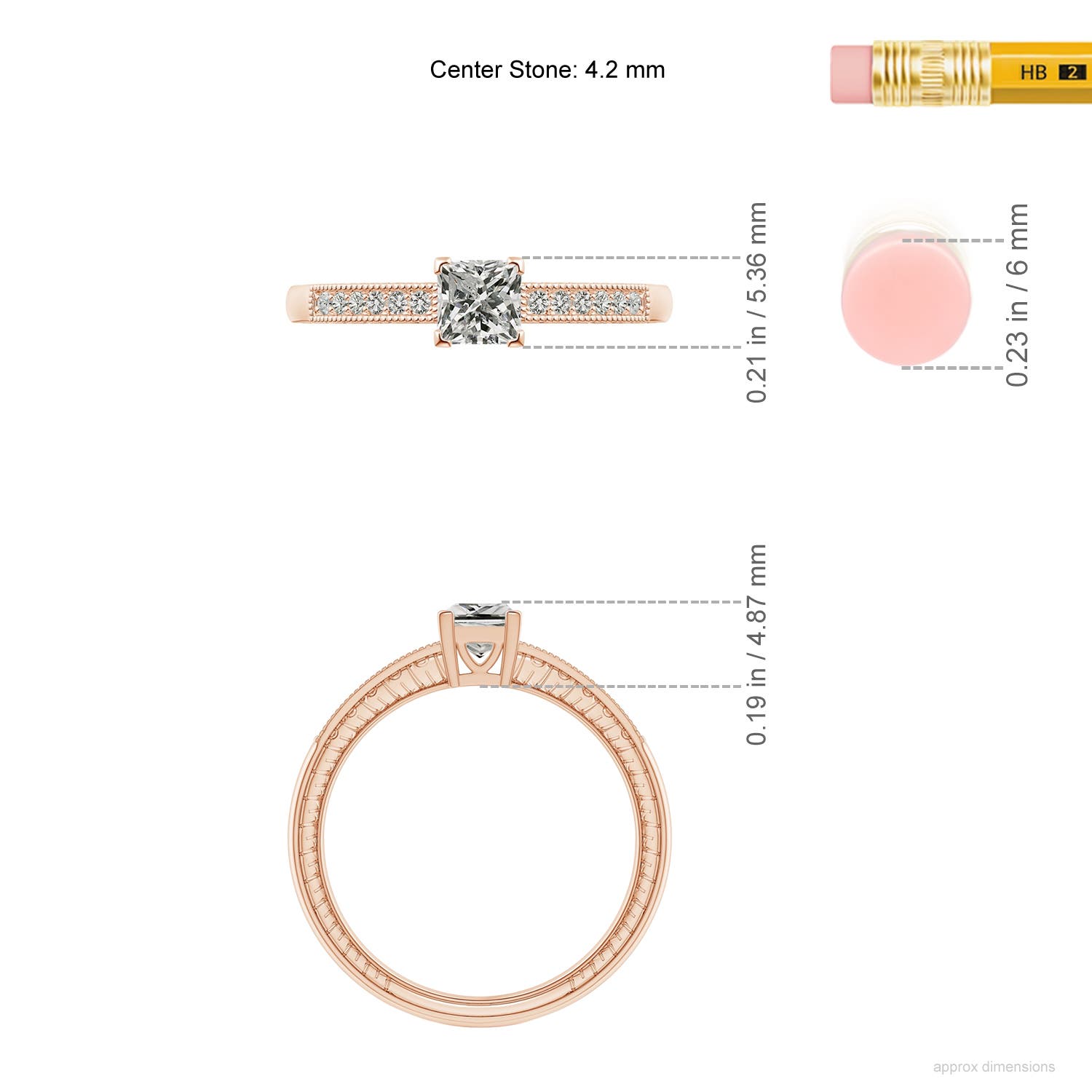 K, I3 / 0.49 CT / 14 KT Rose Gold