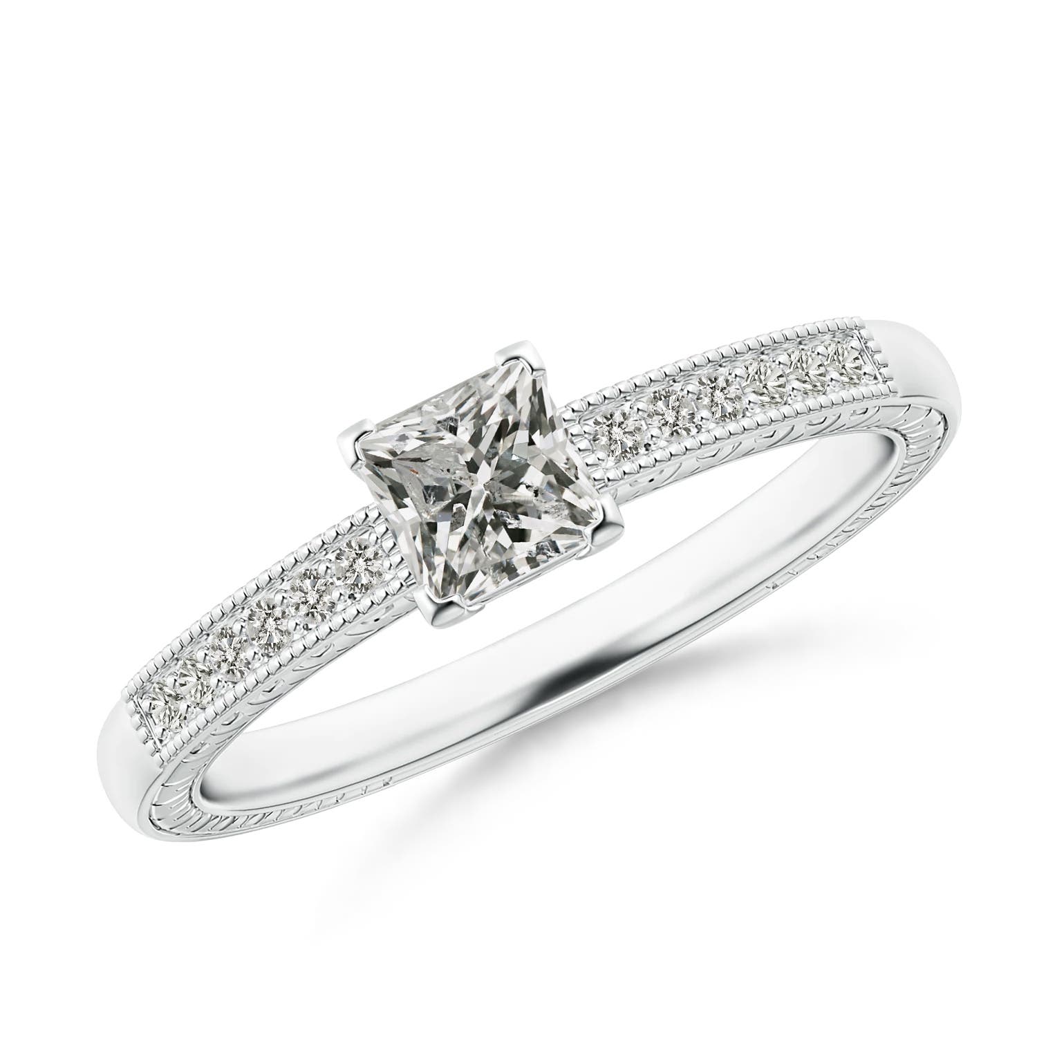 K, I3 / 0.49 CT / 14 KT White Gold