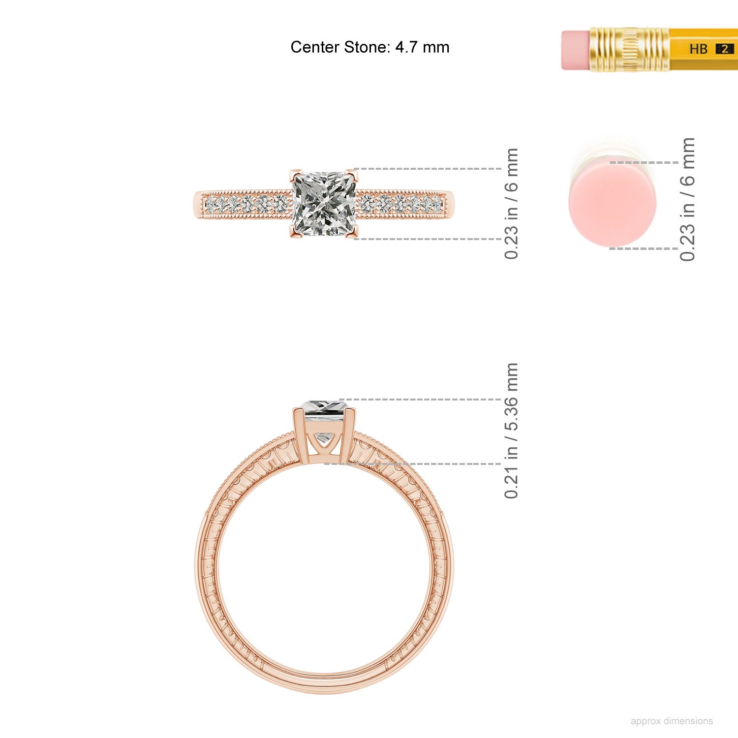 K, I3 / 0.69 CT / 14 KT Rose Gold