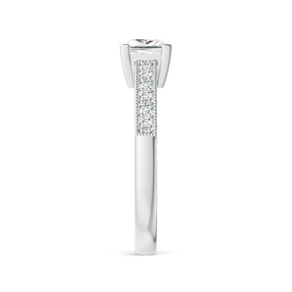 5.2mm GVS2 Princess Cut Diamond Solitaire Ring with Milgrain Detailing in P950 Platinum Side 299