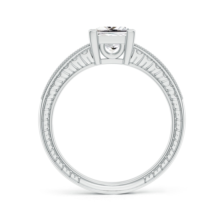 6mm HSI2 Princess Cut Diamond Solitaire Ring with Milgrain Detailing in White Gold side 199