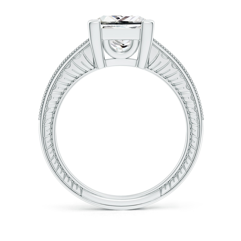 7.9mm IJI1I2 Princess Cut Diamond Solitaire Ring with Milgrain Detailing in P950 Platinum side 199
