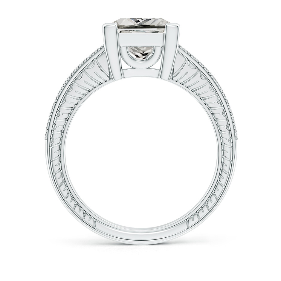 7.9mm KI3 Princess Cut Diamond Solitaire Ring with Milgrain Detailing in P950 Platinum side 199