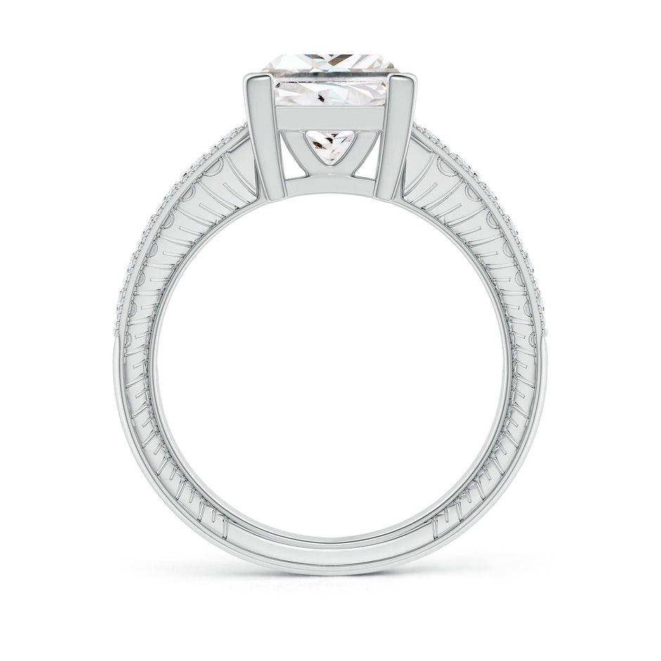 7mm GVS2 Princess Cut Diamond Solitaire Ring with Milgrain Detailing in P950 Platinum side 199
