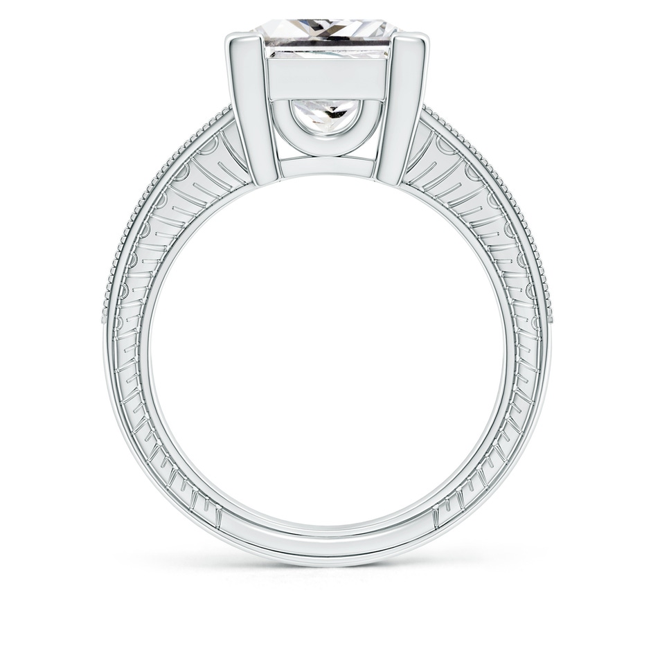 8.9mm HSI2 Princess Cut Diamond Solitaire Ring with Milgrain Detailing in P950 Platinum side 199