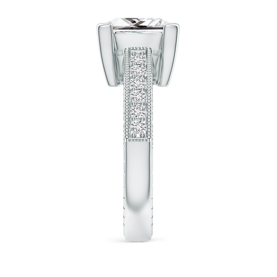 8.9mm HSI2 Princess Cut Diamond Solitaire Ring with Milgrain Detailing in P950 Platinum side 299