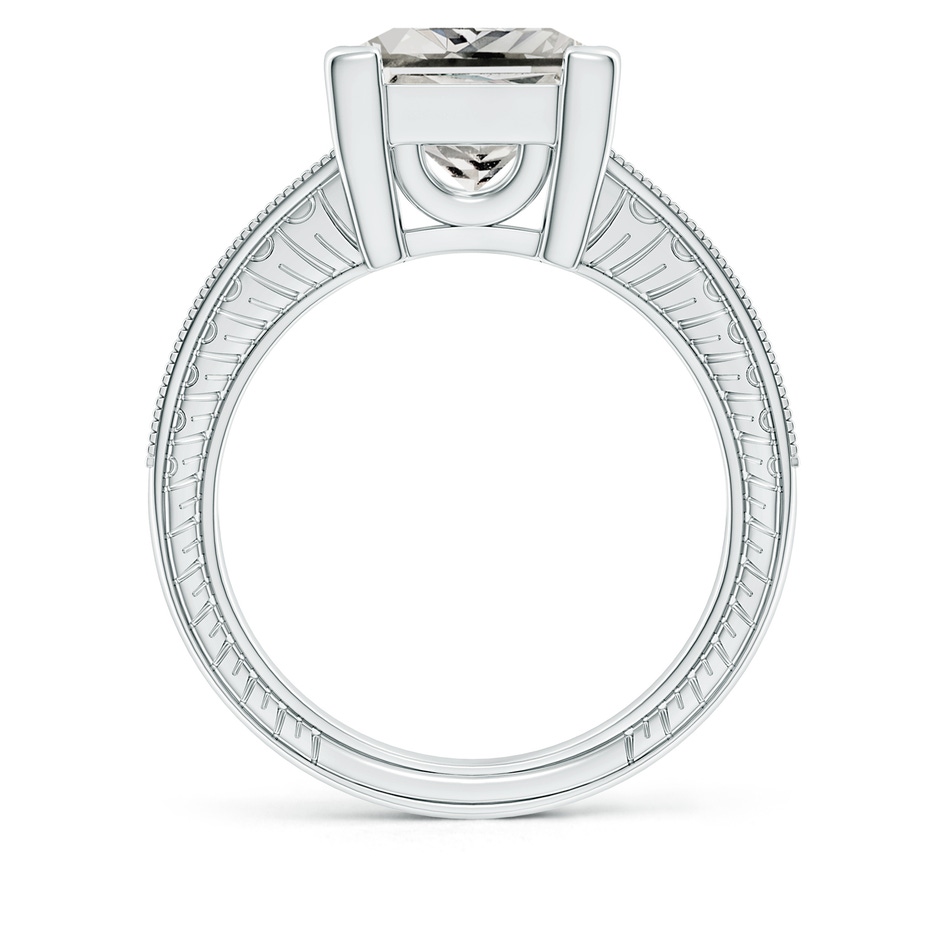 8.9mm KI3 Princess Cut Diamond Solitaire Ring with Milgrain Detailing in P950 Platinum side 199