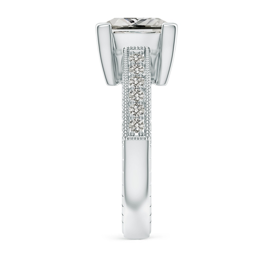 8.9mm KI3 Princess Cut Diamond Solitaire Ring with Milgrain Detailing in P950 Platinum side 299