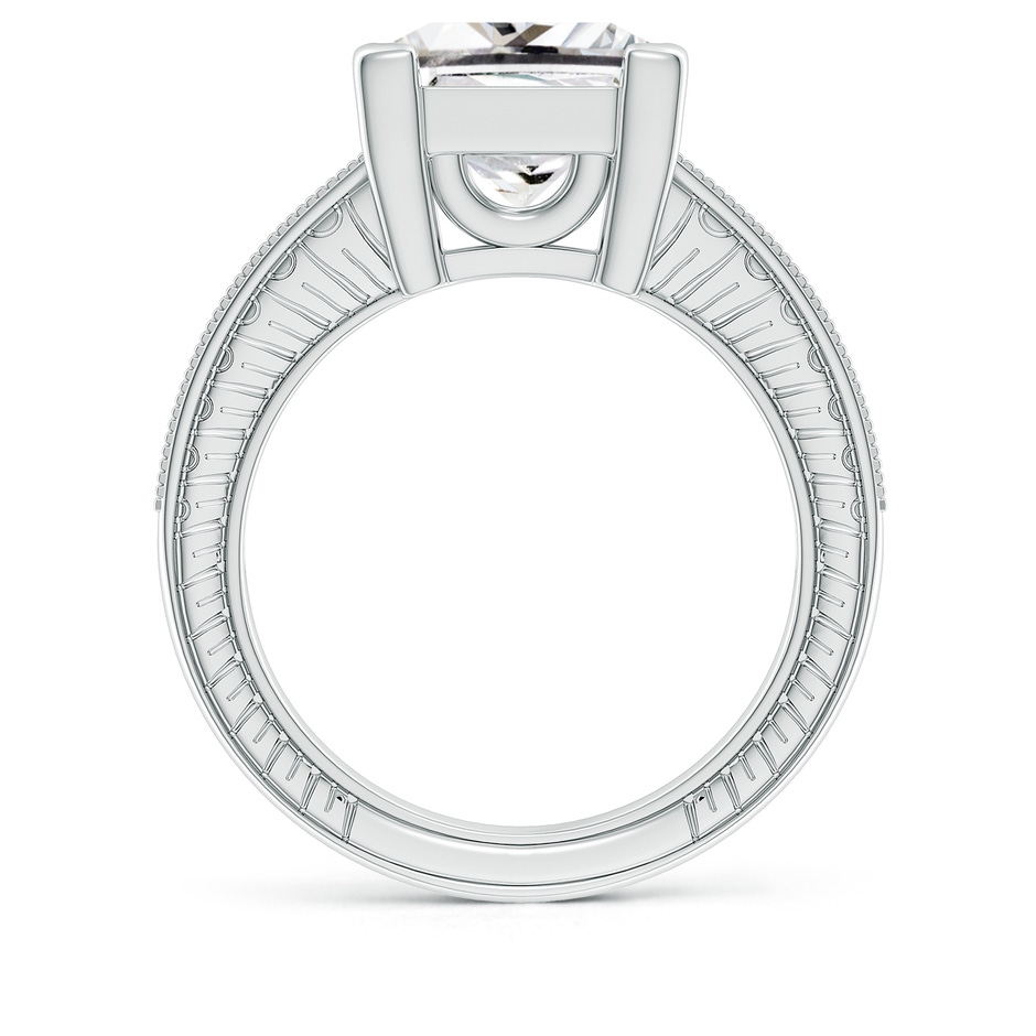 9.4mm HSI2 Princess Cut Diamond Solitaire Ring with Milgrain Detailing in P950 Platinum side 199