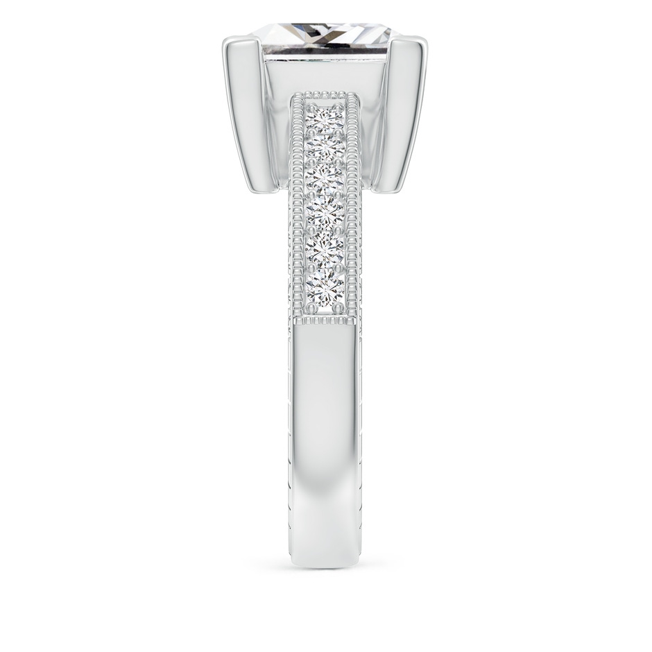 9.4mm HSI2 Princess Cut Diamond Solitaire Ring with Milgrain Detailing in P950 Platinum side 299
