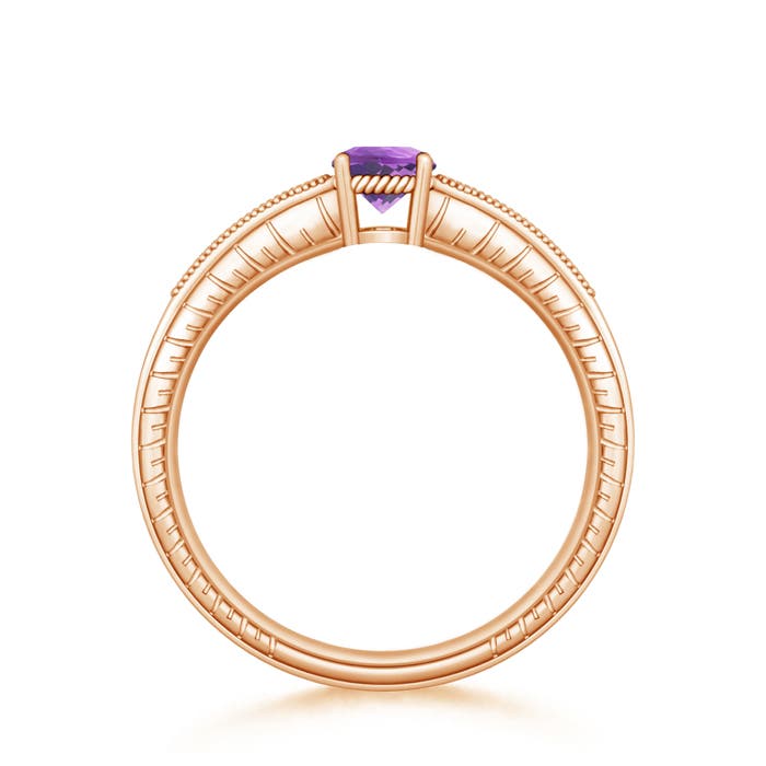 A - Amethyst / 0.51 CT / 14 KT Rose Gold