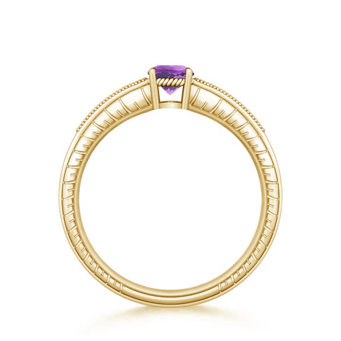 A - Amethyst / 0.51 CT / 14 KT Yellow Gold