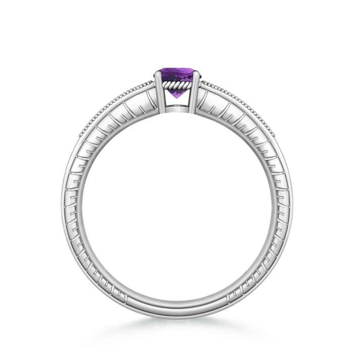 AAA - Amethyst / 0.51 CT / 14 KT White Gold