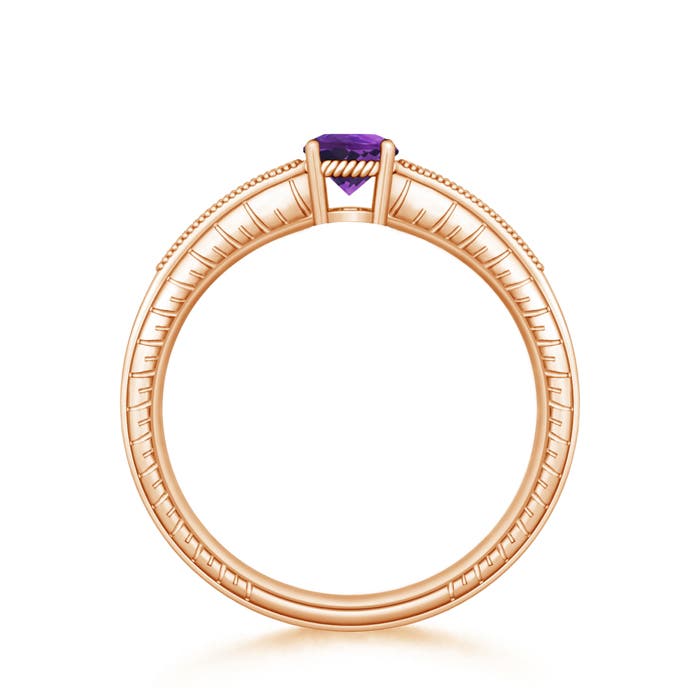 AAAA - Amethyst / 0.51 CT / 14 KT Rose Gold