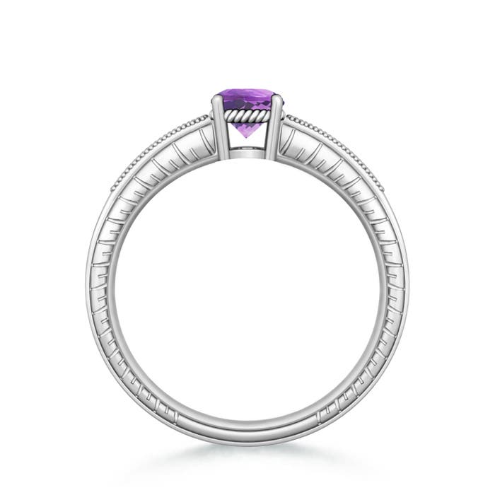 A - Amethyst / 0.94 CT / 14 KT White Gold