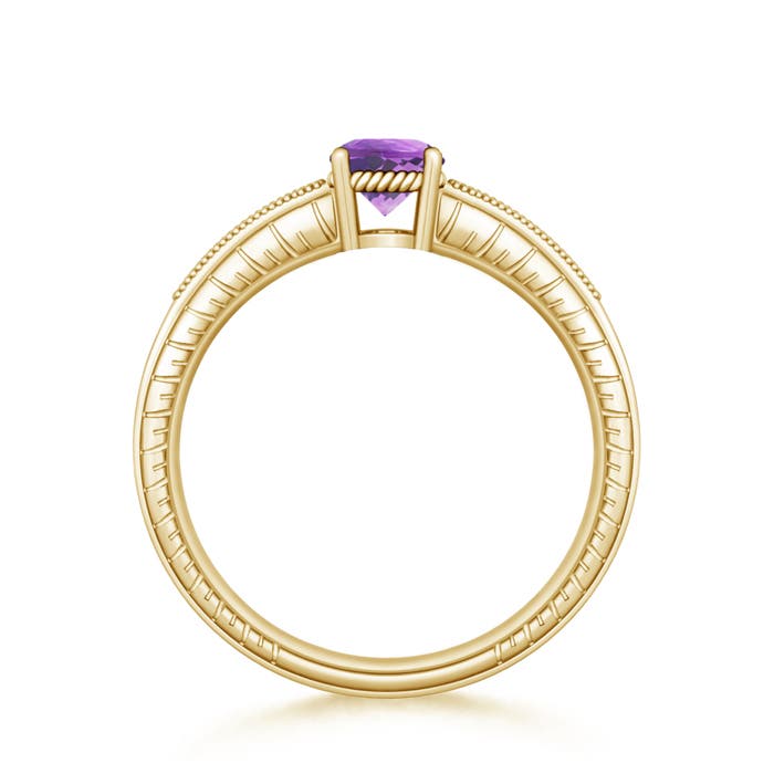 A - Amethyst / 0.94 CT / 14 KT Yellow Gold