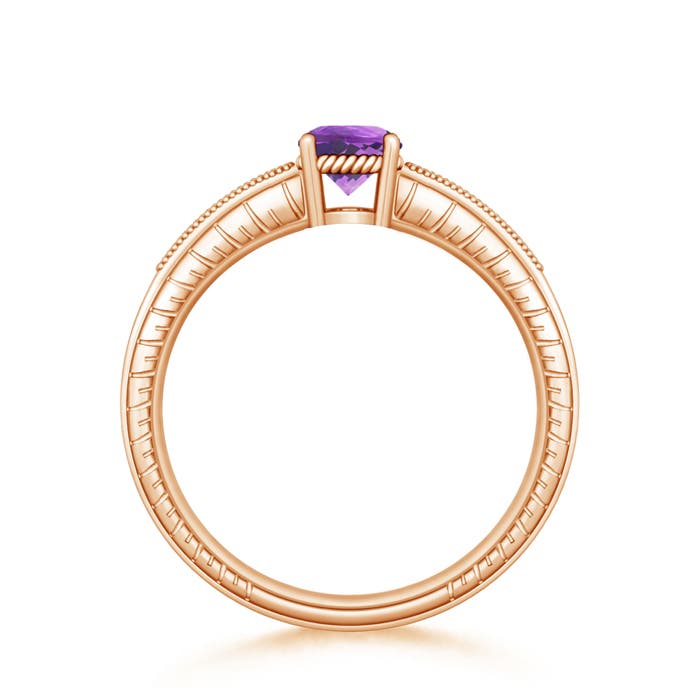 AA - Amethyst / 0.94 CT / 14 KT Rose Gold