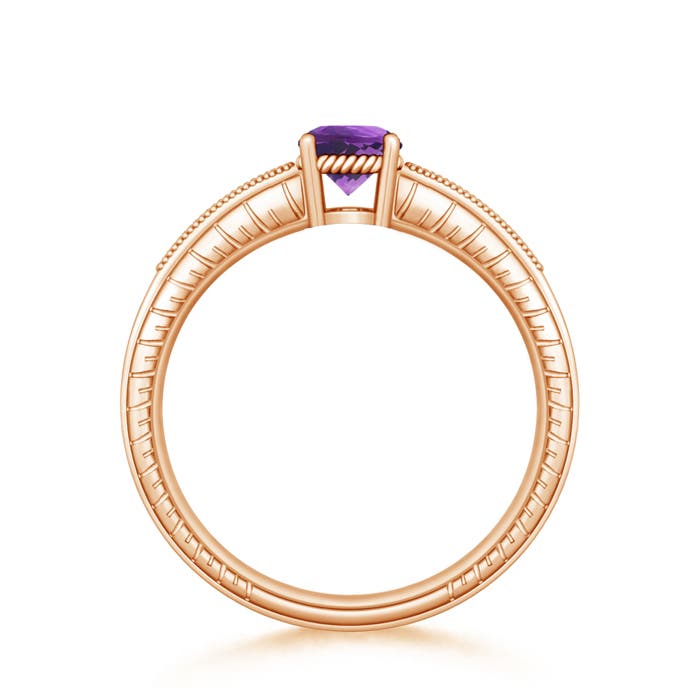 AAA - Amethyst / 0.94 CT / 14 KT Rose Gold