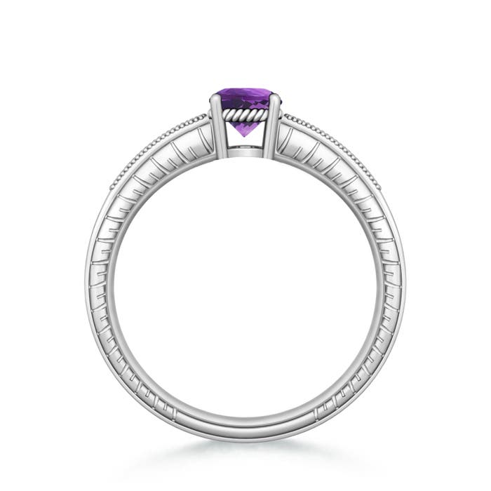 AAA - Amethyst / 0.94 CT / 14 KT White Gold