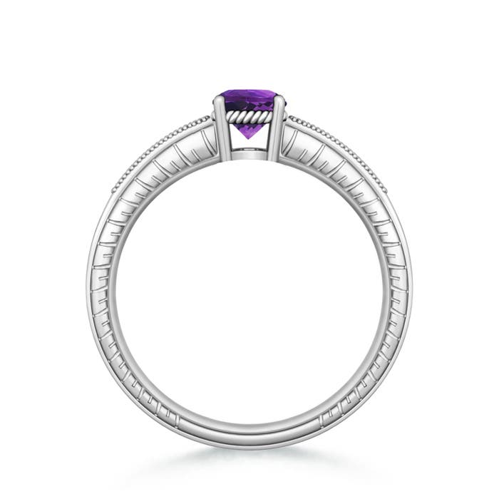 AAAA - Amethyst / 0.94 CT / 14 KT White Gold