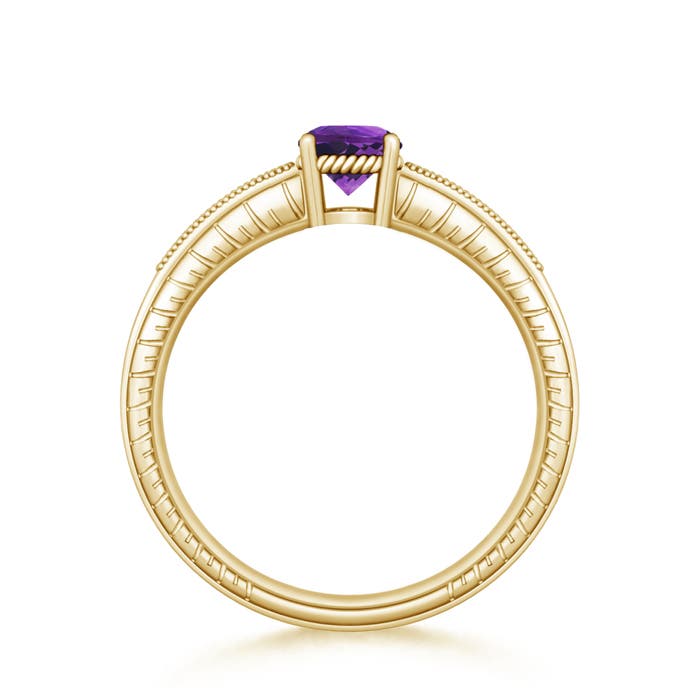 AAAA - Amethyst / 0.94 CT / 14 KT Yellow Gold