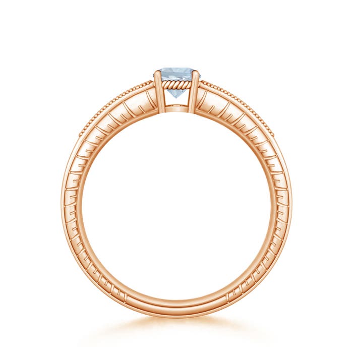 A - Aquamarine / 0.46 CT / 14 KT Rose Gold