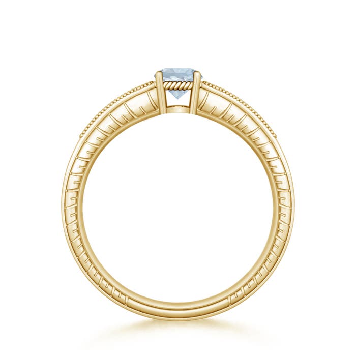 A - Aquamarine / 0.46 CT / 14 KT Yellow Gold