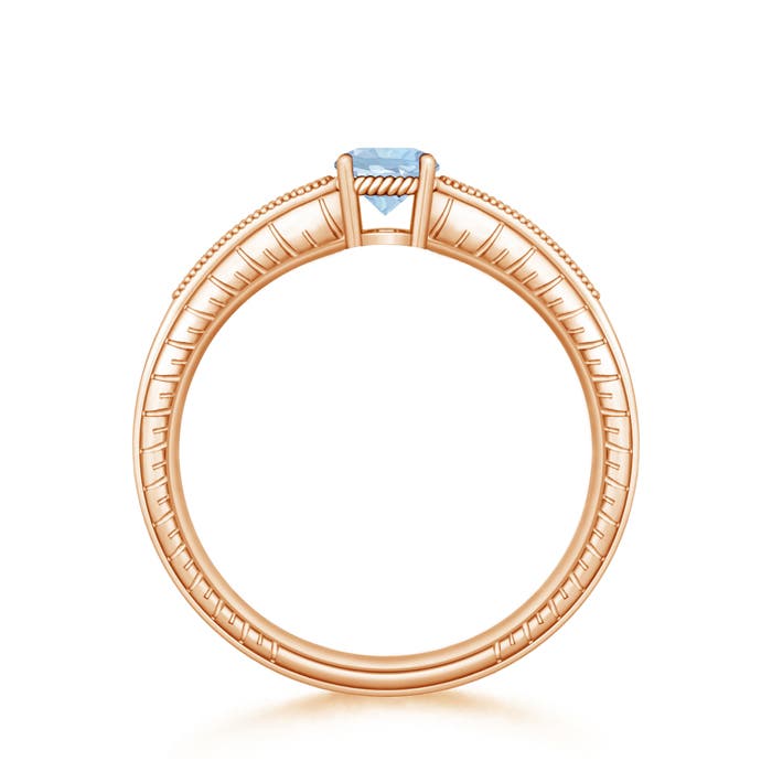 AA - Aquamarine / 0.46 CT / 14 KT Rose Gold