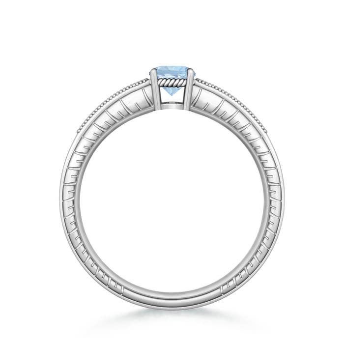 AA - Aquamarine / 0.46 CT / 14 KT White Gold