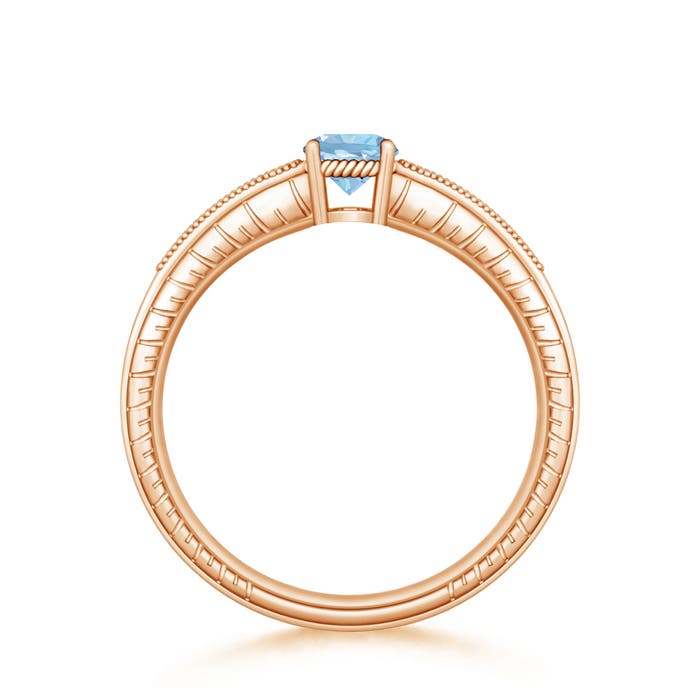 AAA - Aquamarine / 0.46 CT / 14 KT Rose Gold